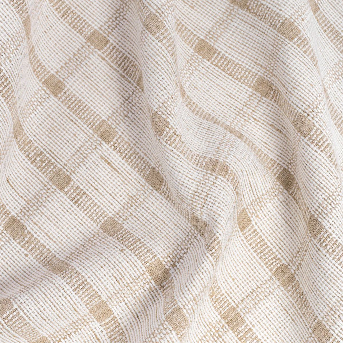 Harriet Check Fabric, Natural | Tonic Living
