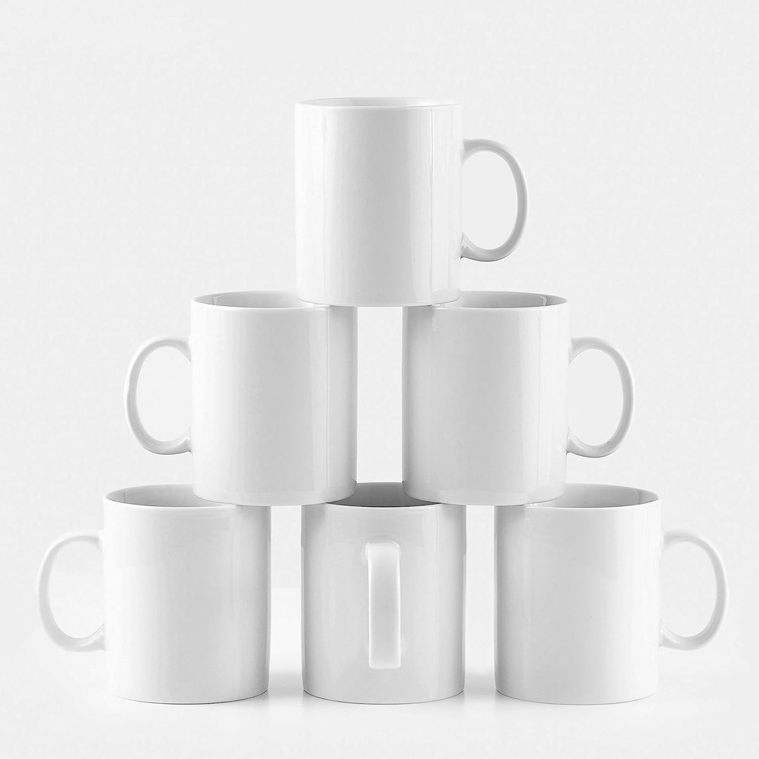 Amuse- Professional Barista Classic Large Mug for Coffee, Tea, Chocolate or Latte- Set of 6-15 oz | Amazon (US)