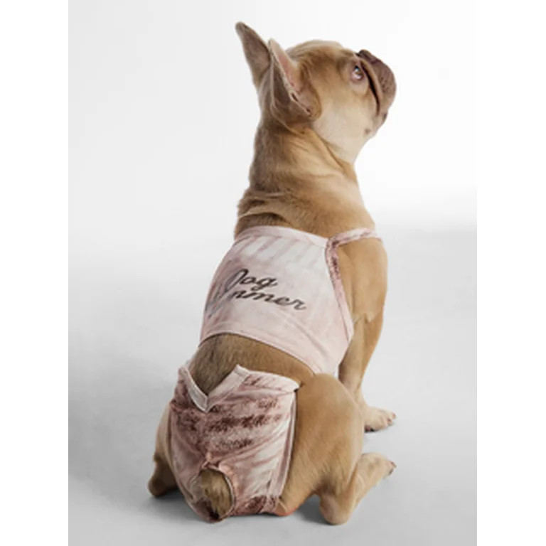 Hot Dog Summer by Megan Thee Stallion Shell Bloom Barkini Dog Bikini, Beige, Extra Small | Walmart (US)