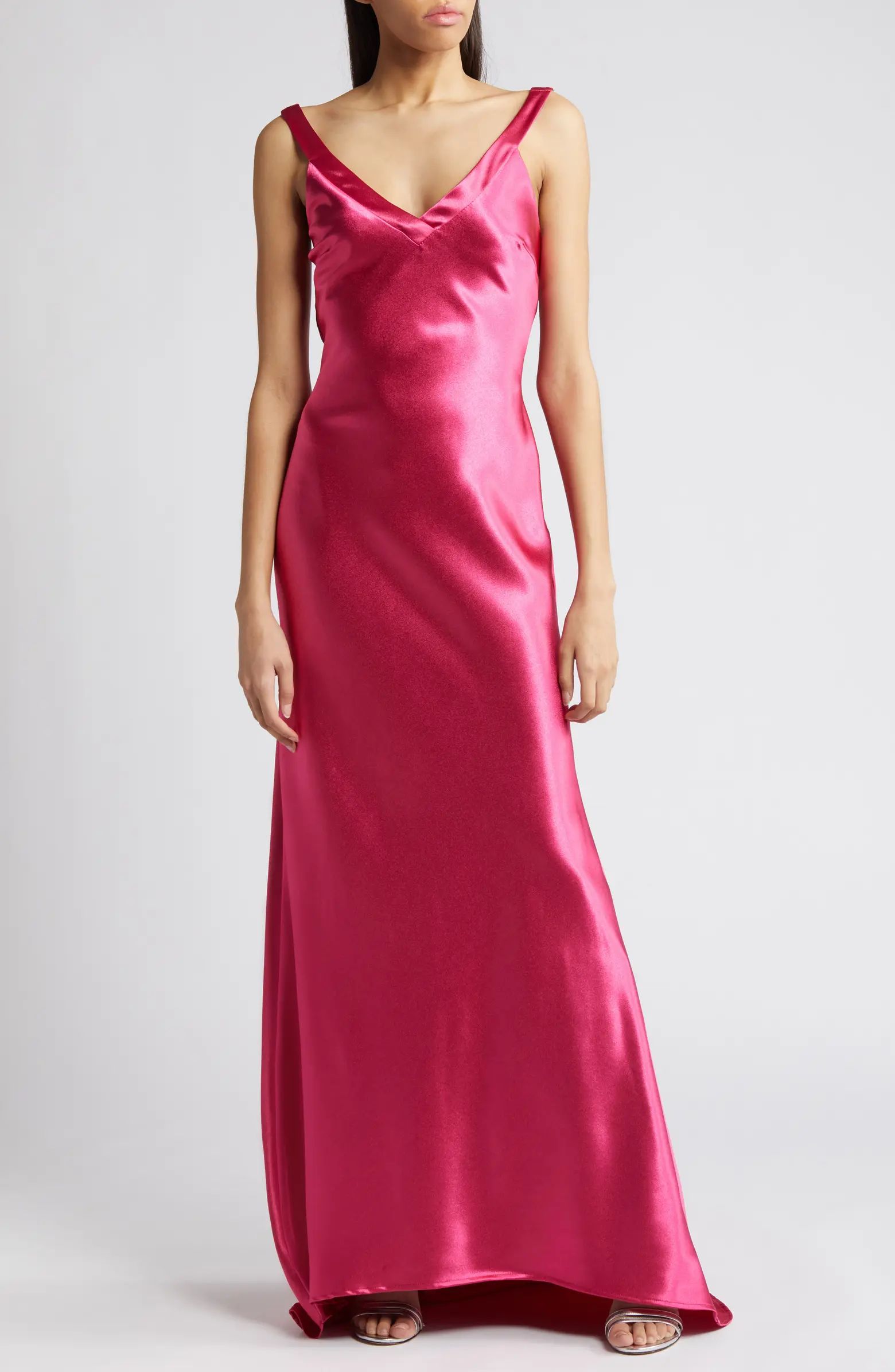 Lulus Perfectly Classy Satin Gown | Nordstrom | Nordstrom