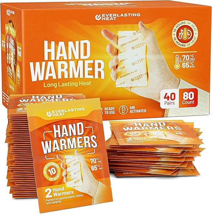 Everlasting Heat Hand Warmers 40 Pairs (80 Warmers) - Up to 10 Hours of Long Lasting Warmth and H... | Amazon (US)