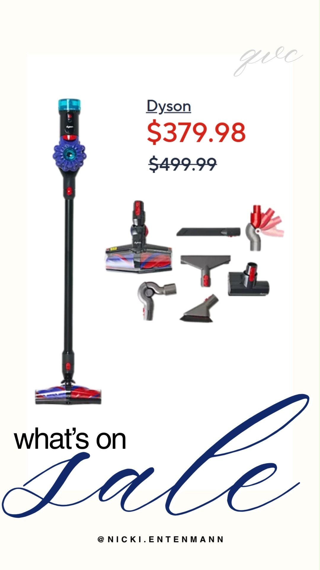 Tackle everyday messes with the Dyson V10 Konical Cordless Stick Vacuum on sale at QVC for $379.98 from $499.99. Six versatile tools deliver powerful cleaning and cordless convenience. #qvc #qvcfinds #salealert #dyson #dysonv10 #cleaningsupplies #homeessentials #shoppingdeal #budgetfinds #modernliving 🧹✨🏠 

 #LTKdayinmylife #LTKHome #LTKSaleAlert