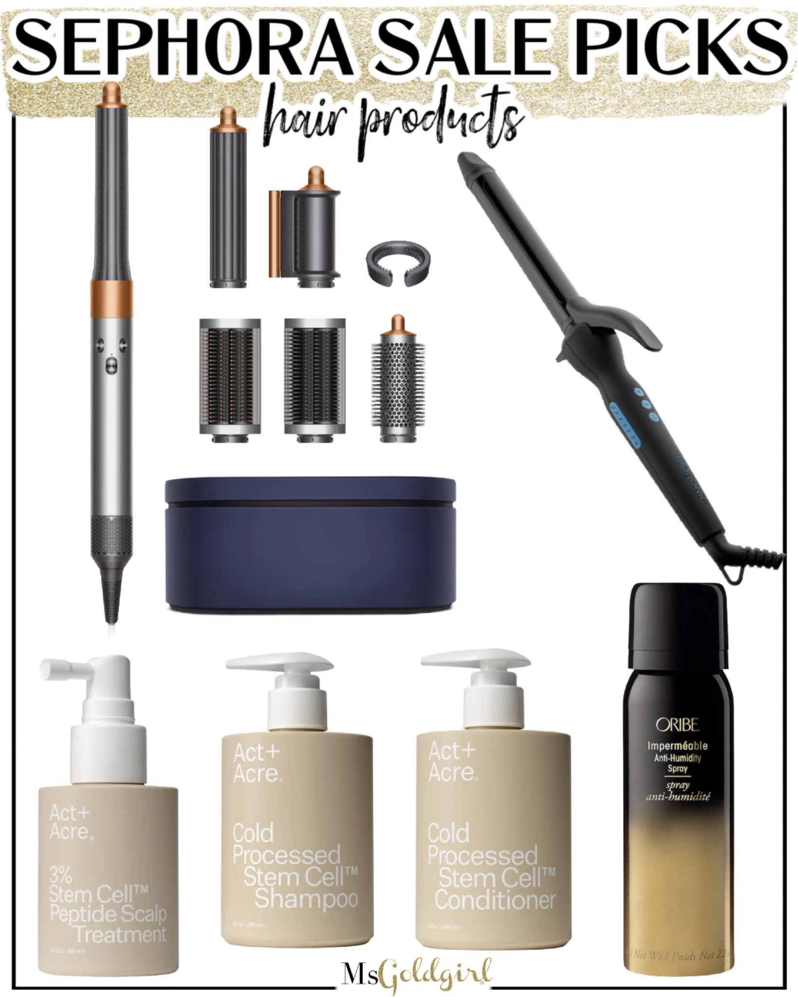 SEPHORA SALE HAIRCARE PICKS

Most of my most used hair products are all available at Sephora and during the sale you can get a good percentage off!

The Dyson AirWrap is a major investment, but I hate doing my hair and I’m not that good at it but this makes it fast, easy, and it looks as good as a blowout!

The Bio Ionic curling iron is the most beginner friendly option because of the extra long barrel. I use the 1 inch and the 1.25 inch and they’re both available on Sephora.

The Act+Acre stem cell line is really good for people dealing with hair shedding and thinning. I’ve noticed a difference since starting it.

If you’re ever in a humid environment, you need this anti-humidity spray. It works instantly and it’s lightweight and won’t weigh your hair down.

#haircarefavorites #haircare #beautyover40 #beautyover50 #spaday 

#LTKbeauty #LTKxSephora #LTKover40