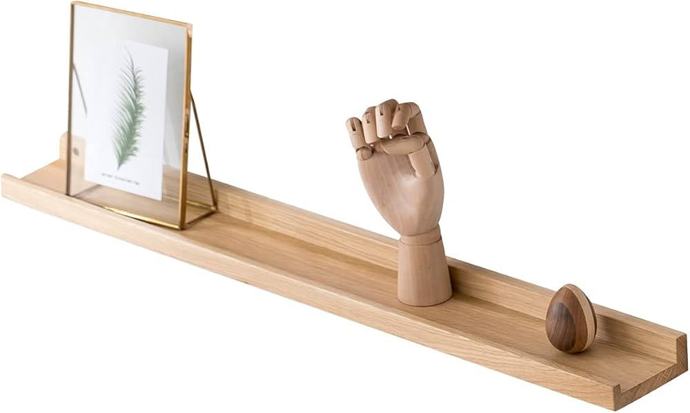 INMAN Floating Shelf for Wall Natural Walnut Wood Wall Shelves Picture Ledge Display Shelf Hangin... | Amazon (US)