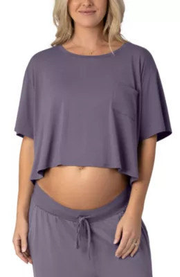 Kindred Bravely Women's Aria Casual Cropped Short Sleeve Top, Small | Belk