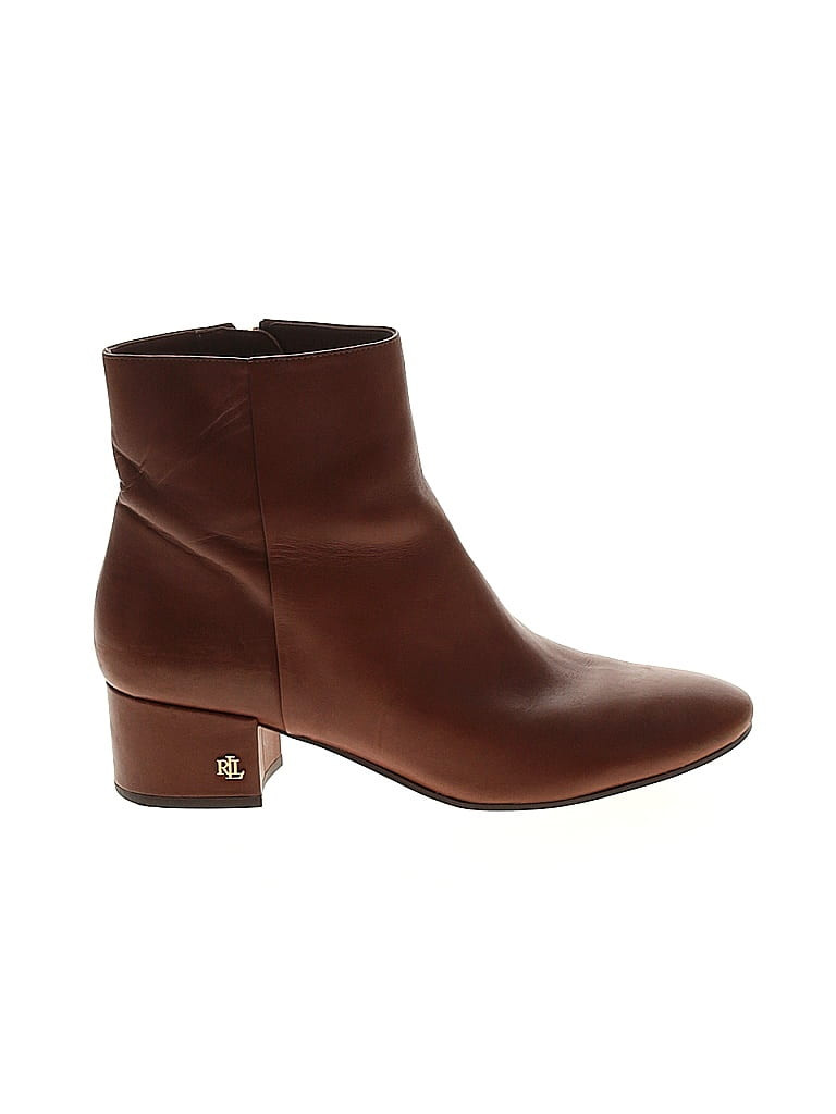 Lauren by Ralph Lauren Ankle Boots: Brown Shoes - Size 9 1/2 | ThredUp