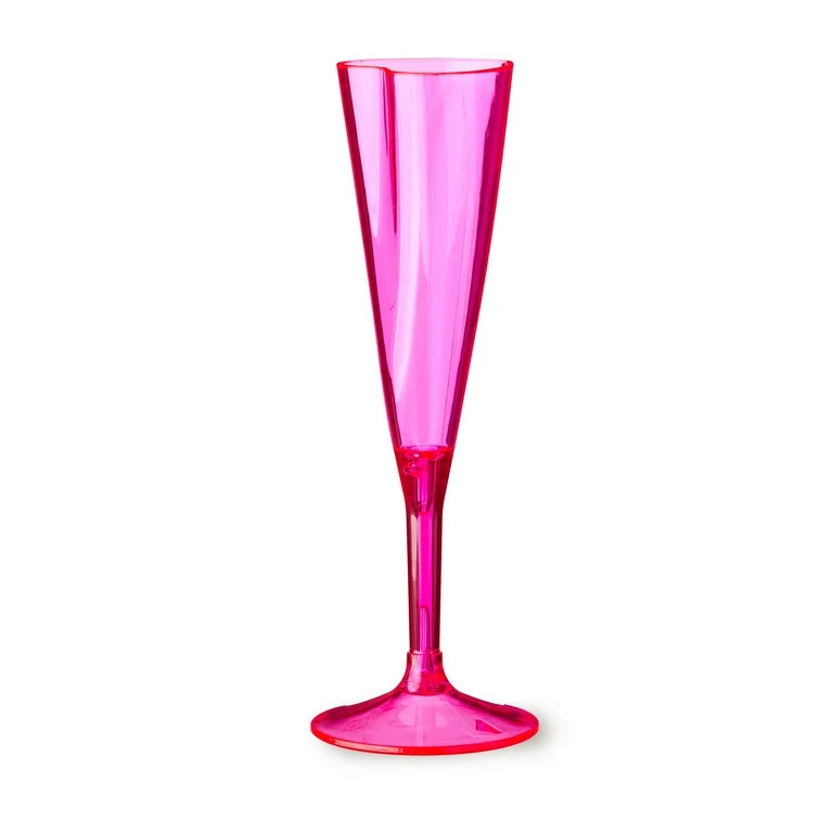 Plastic Heart Champagne Glass, Pink, Valentine's Day by Way To Celebrate | Walmart (US)