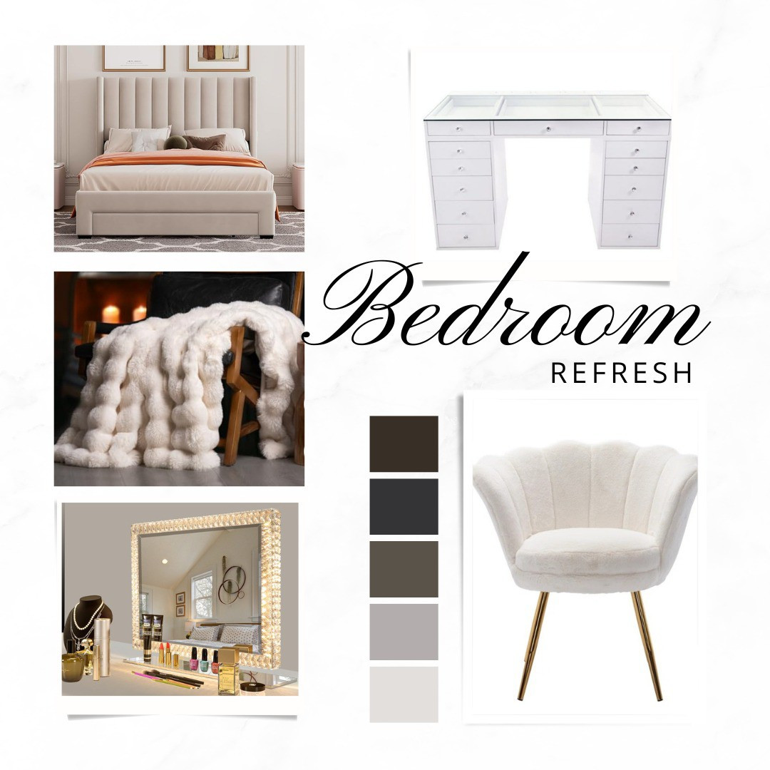 Bed,chair, blanket, bedroom refresh,mirror, vanity 

#LTKHome #LTKSaleAlert