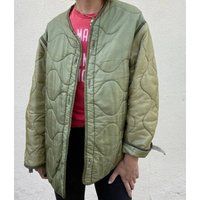 Army Green Liner Quilted Jacket Oversized Jackets Various Sizes Small, Medium, Xl | Etsy (US)
