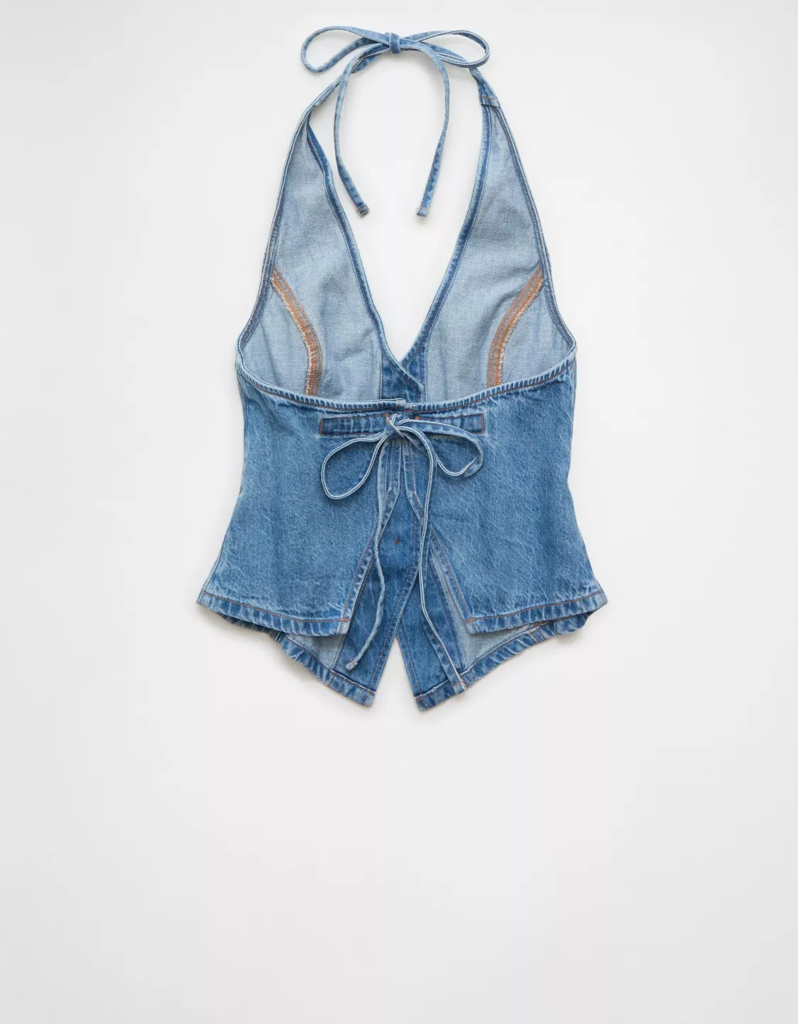 AE Loose Denim Halter Vest | American Eagle Outfitters (US & CA)