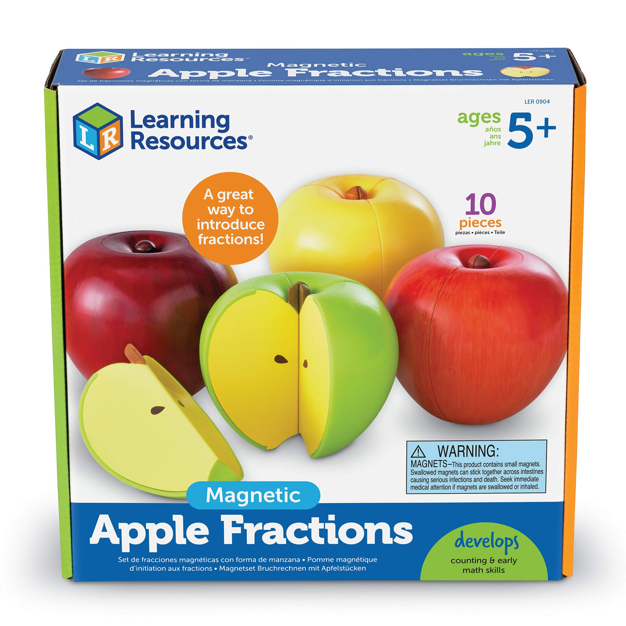 Learning Resources Magnetic Apple Fractions, Montessori Toys, Math Games, Play Food for Kids, Set... | Amazon (US)