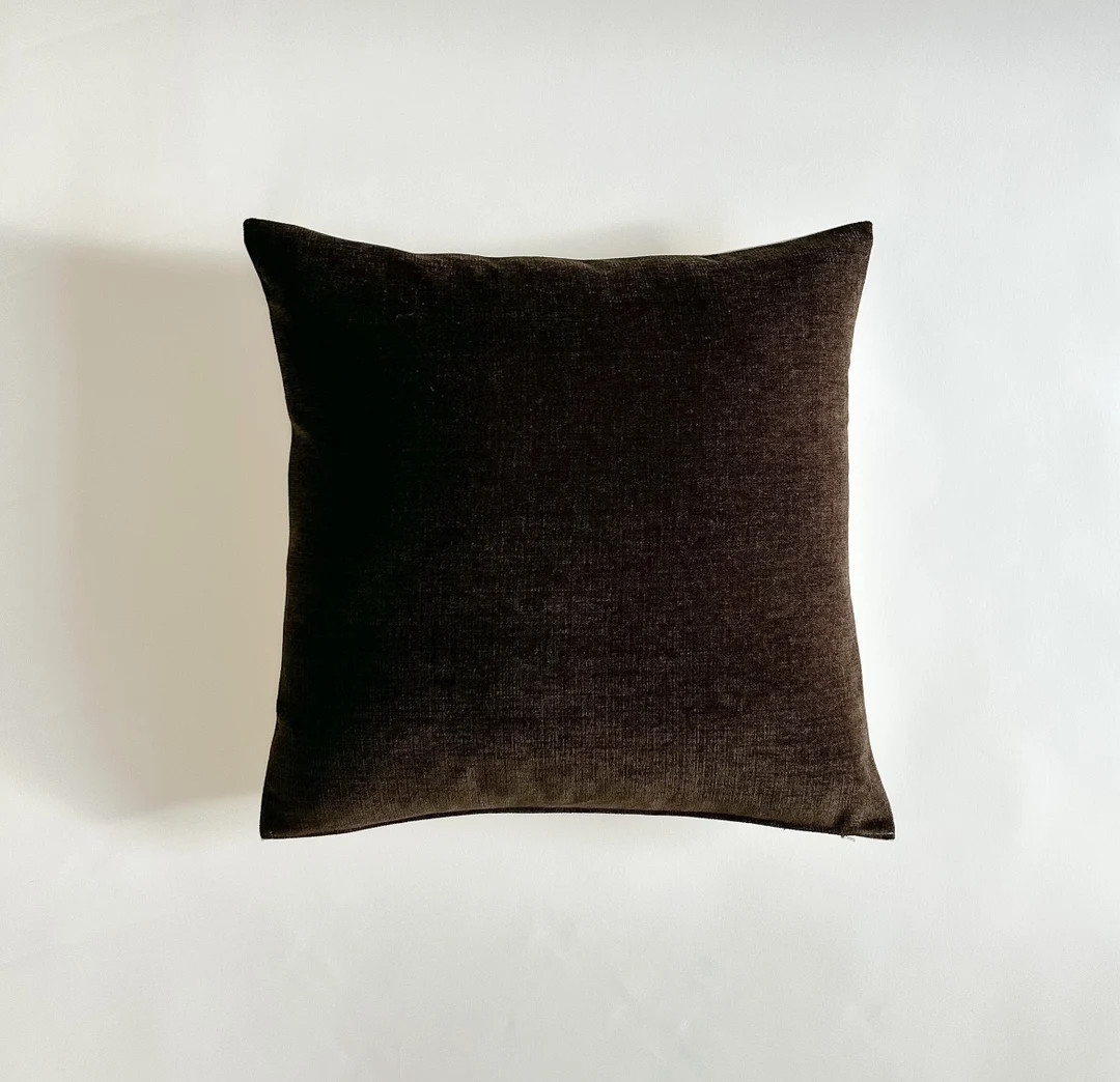 Moody pillow covers, moody pillow, dark brown pillow, dark brown pillow cover, soft pillow, soft ... | Etsy (US)