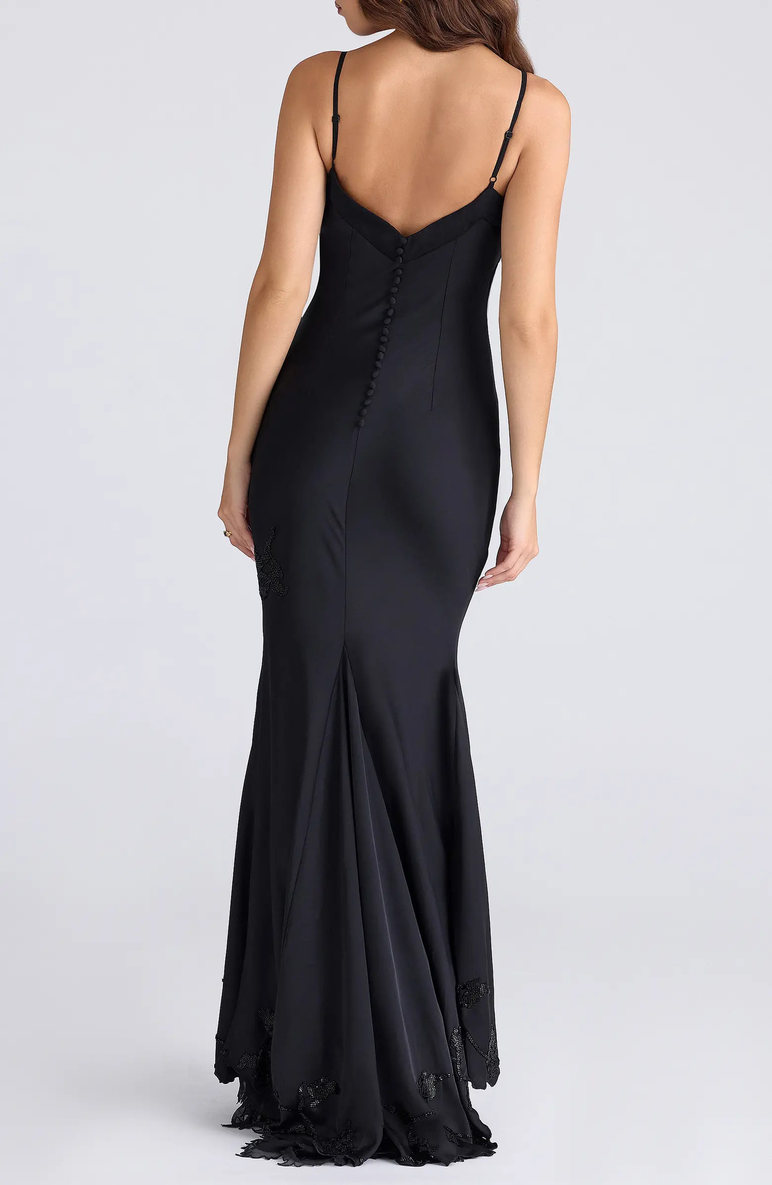 Anastelle Embellished Satin Mermaid Gown | Nordstrom