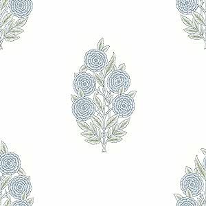 RoomMates Tamara Day RMK12517RL Blue Dutch Floral Peel and Stick Wallpaper | Amazon (US)