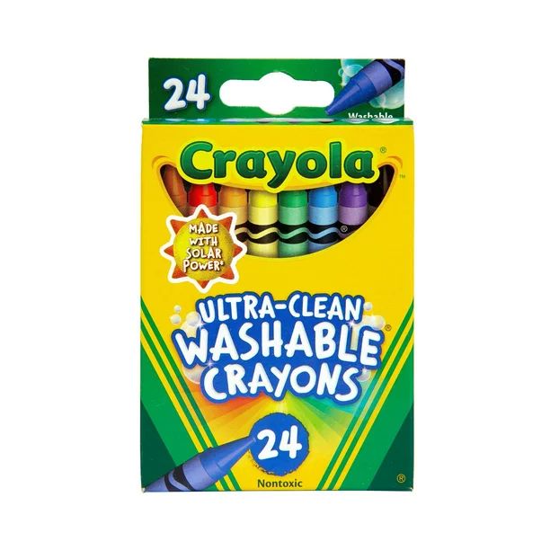 Crayola Washable Crayon Set, 24-Color Set - Walmart.com | Walmart (US)