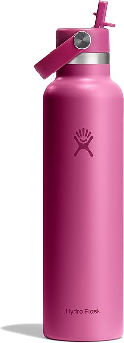 Hydro Flask Water Bottle - Insulated Stainless Steel - Straw Lid, Non Spill, Leakproof 24 Oz Reef... | Amazon (US)