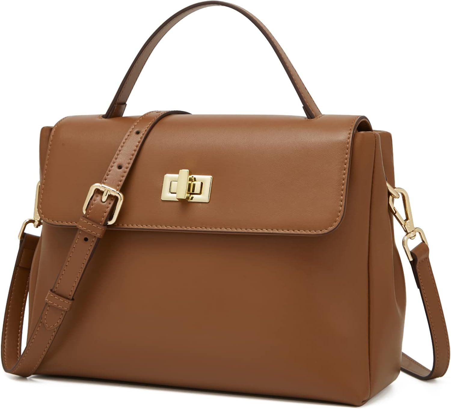 FOXLOVER Leather Satchel Handbags for Women Trendy Shoulder Bag Purses Designer Top Handle Crossb... | Amazon (US)