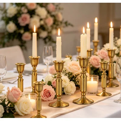 Solid Brass Taper Candlesticks