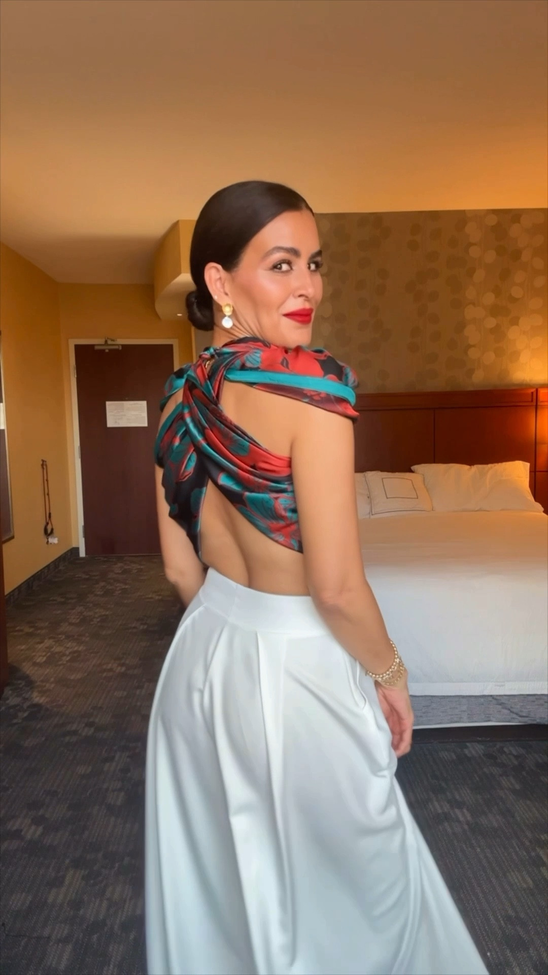 Adding exact 🧣. Wide leg Pants in size S.  
Bra runs small in waist, size up. Wearing a 36B, usually a 34b. 
Lipstick is real MVP.
Casual outfits, #LTKSummerEdit

#LTKSeasonal #LTKFindsUnder50 #LTKStyleTip