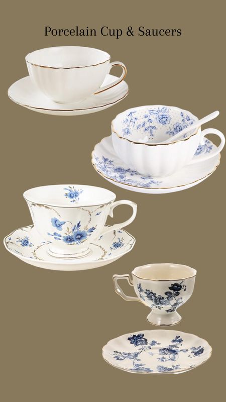 Porcelain Cups & Saucers #teacup #cup #saucer #porcelain #homedecor #kitchen

#LTKstyletip #LTKhome