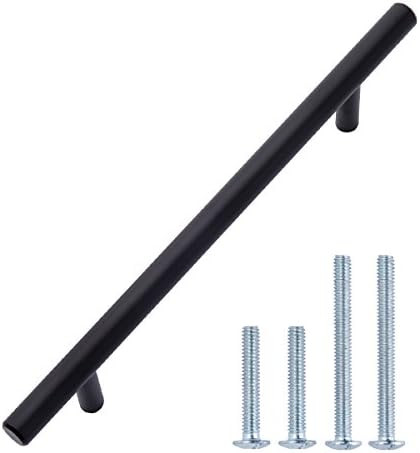 Amazon Basics Euro Bar Cabinet Handle (3/8-inch Diameter), 7.38-inch Length (5-inch Hole Center),... | Amazon (US)