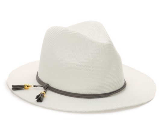 Women's Kelly & Katie Knit Tassel Panama Hat - White | DSW