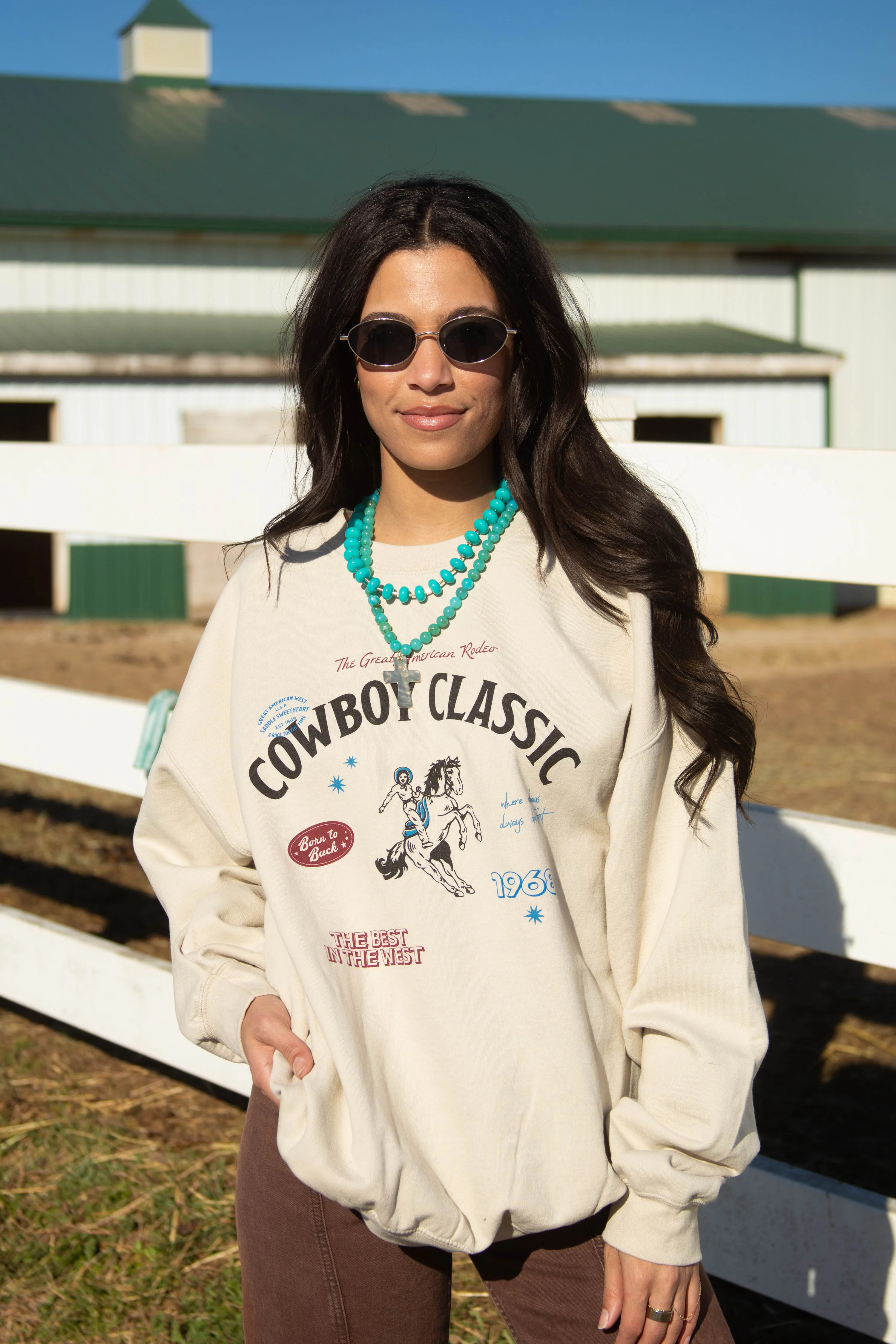 charlie southern: cowboy classic patchwork sweatshirt | RIFFRAFF