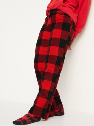 Mid-Rise Patterned Micro Performance Fleece Pajama Pants for Women | Old Navy (US)