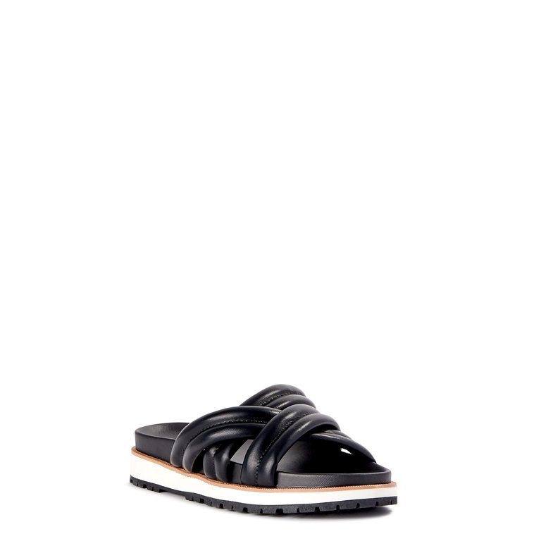 Time and Tru Women's Crossband Footbed Sandals | Walmart (US)