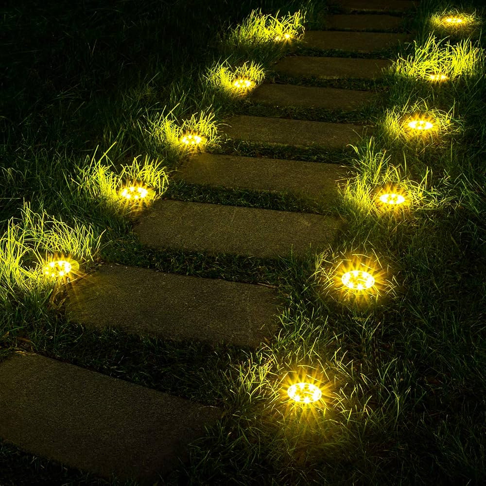 SOLPEX Solar Outdoor Lights 12 Packs, Solar Garden Lights Outdoor Waterproof Bright Pathway Lands... | Amazon (US)
