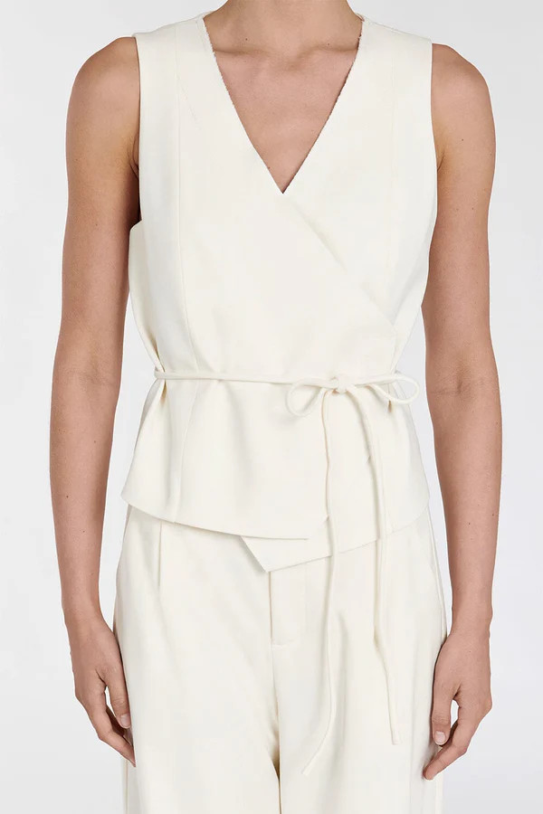 TORI CREAM ASYM TOP | DISSH