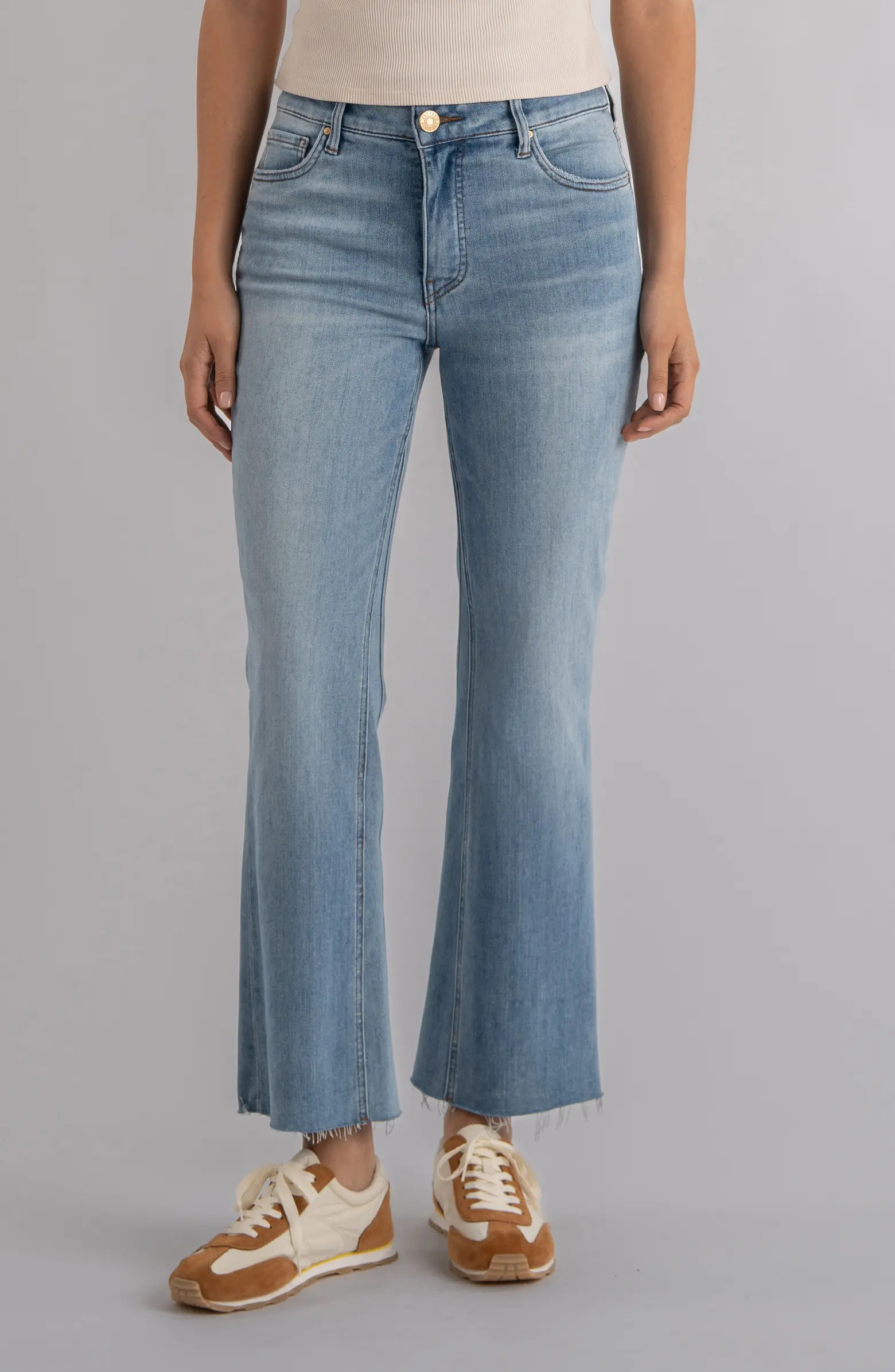 Kelsey Raw Hem Ankle Flare Jeans | Nordstrom