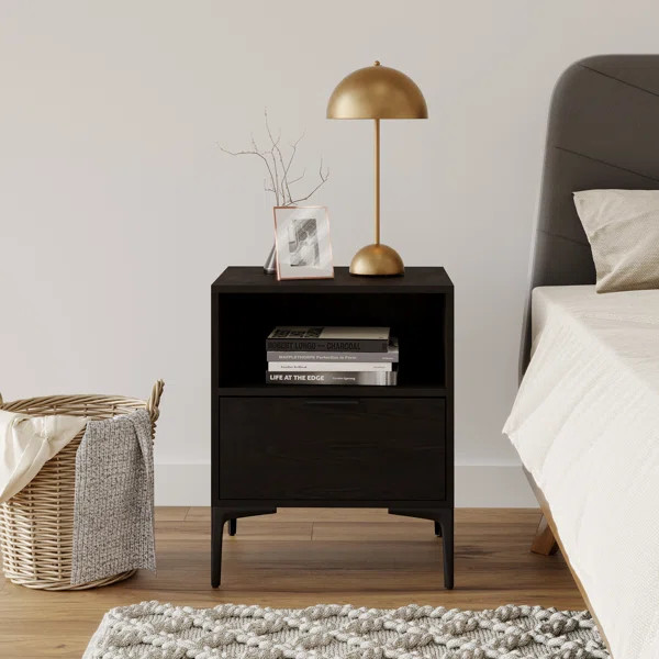 Mascolo Raycliff Wood + Metal Nightstand | Wayfair North America