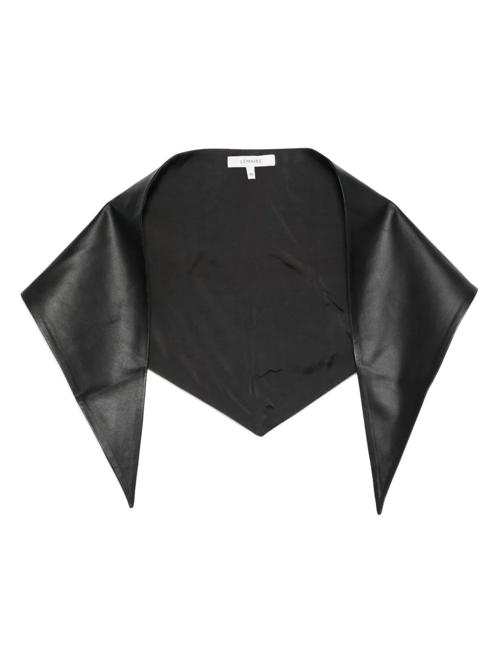 LEMAIRE Triangular Leather Scarf | Black | FARFETCH | Farfetch Global