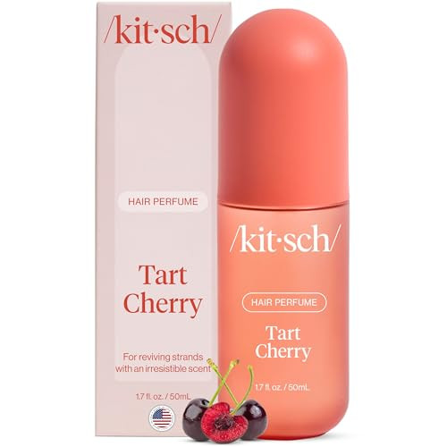Kitsch Hair Perfume for Women - Tart Cherry | Clean, Deodorizing & Patented Odor-Eliminating Technology Hair Spray & Body Mist - Freshen Hair, Body & Pillows - Tart Black Cherries Scent - 50mL | Amazon (US)