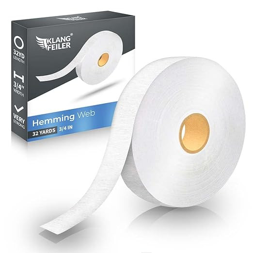Klangfeiler® Hemming Tape - 3/4 INCH x 32 Yards - 60GSM Thickness - Extra Strong - Iron-On Hem T... | Amazon (US)