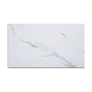 25.6 in. L x 14.8 in. W Carrara Marble No Grout Vinyl Wall Tile (21 sq. ft./case) | The Home Depot