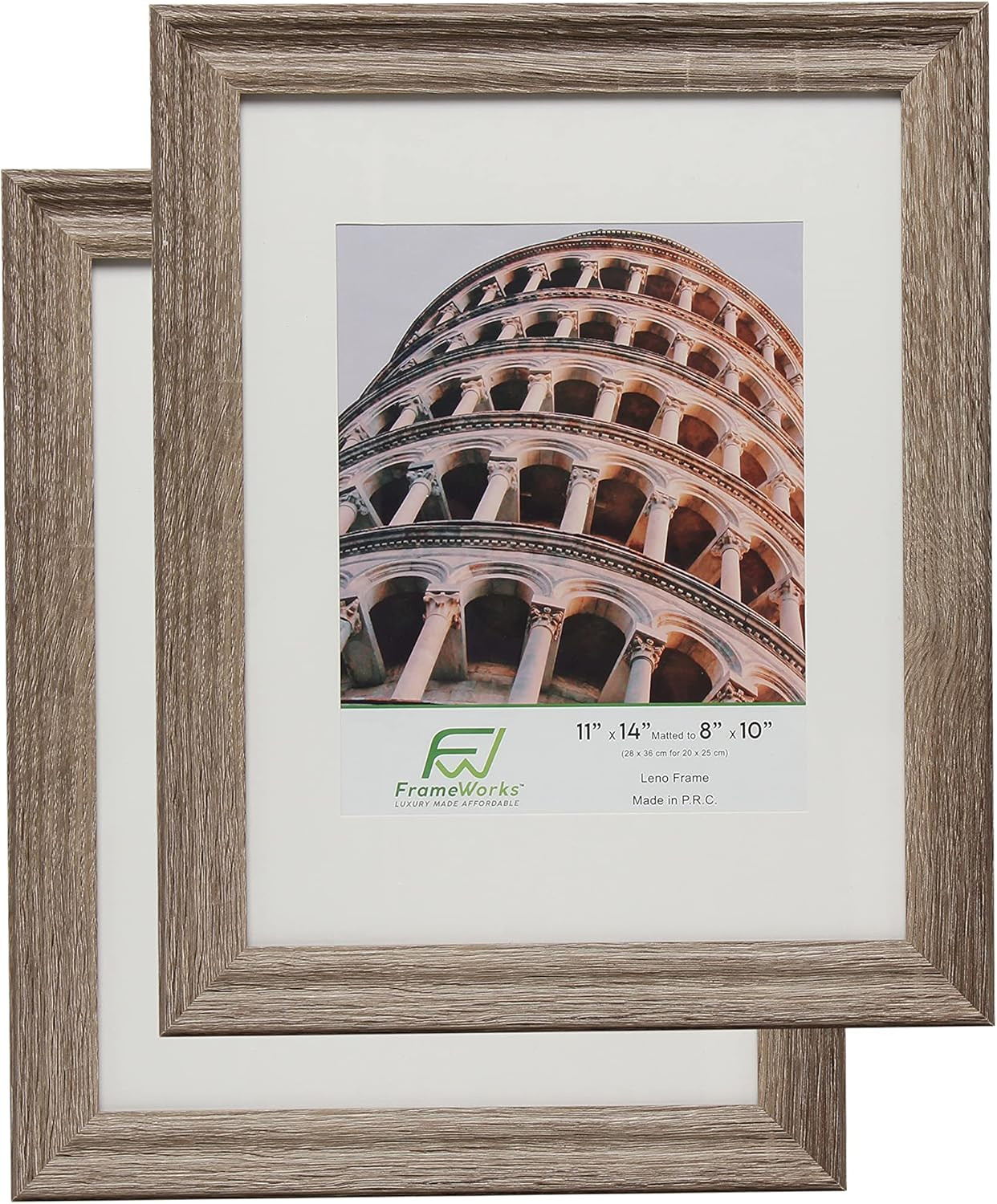 FrameWorks - 2-Pack Rustic Farmhouse Wooden Picture Frames with Luxury Wide Molded Edge, Removabl... | Amazon (US)