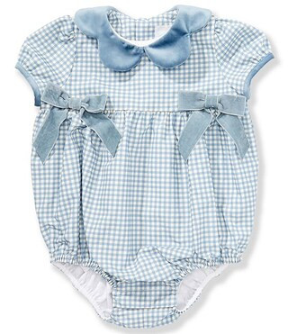 Edgehill Collection x The Broke Brooke Baby Girls Camille Gingham Bow Bubble | Dillard's | Dillard's