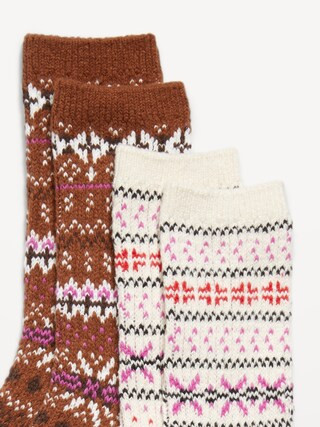Fair Isle Crew Socks 2-Pack for Women | Old Navy (US)