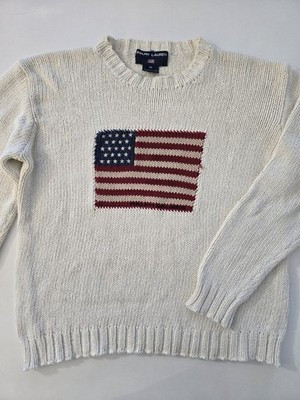 VINTAGE Polo Sport USA Flag Sweater  Iconic Ralph Lauren Knit Rare Mens Medium | eBay US