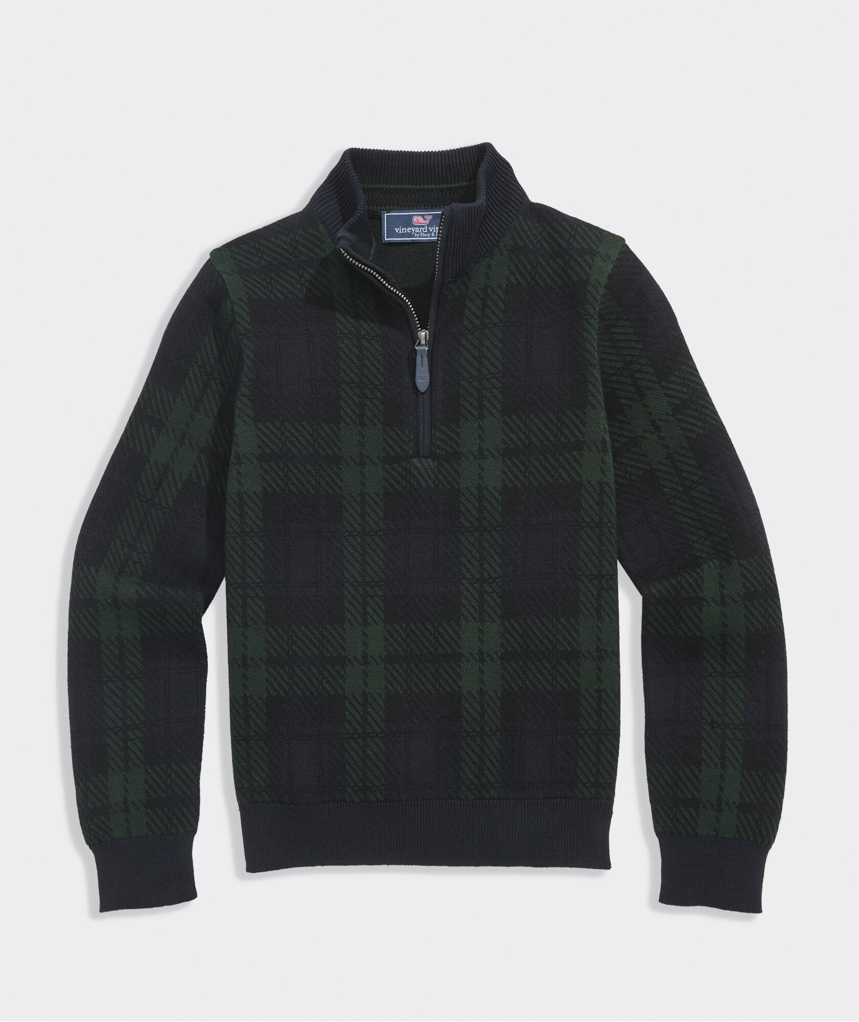 Boys' Boathouse Plaid Quarter-Zip | vineyard vines