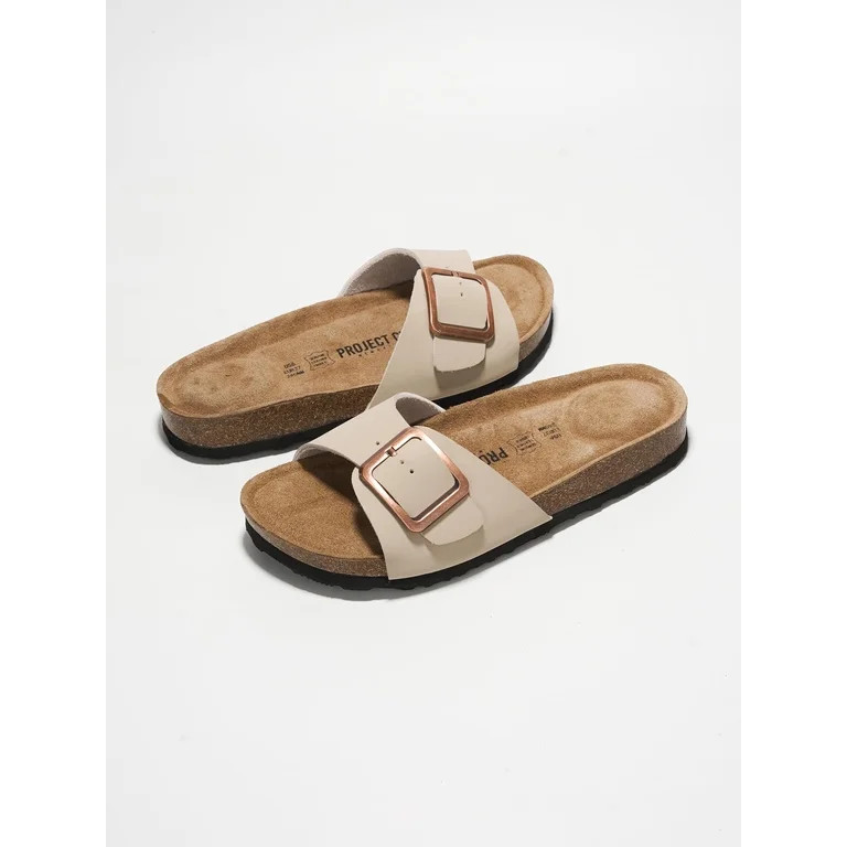 Project Cloud 100% Genuine Leather w/ Memory Foam Big Buckle Sandals for Women (Ibiza) | Walmart (US)