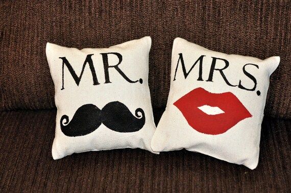 Mr. and Mrs. Accent Pillow Covers Set | Etsy | Etsy (US)