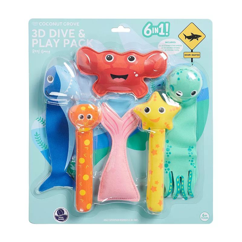 Coconut Grove 3D Dive & Play Pack Reef Gang 6-pc. Set | Kohl's
