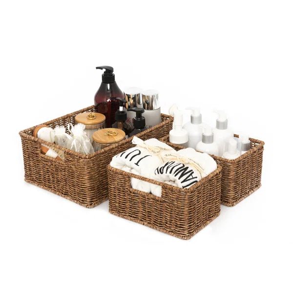 Bayou 3 Piece Wicker Storage Basket Set | Wayfair North America