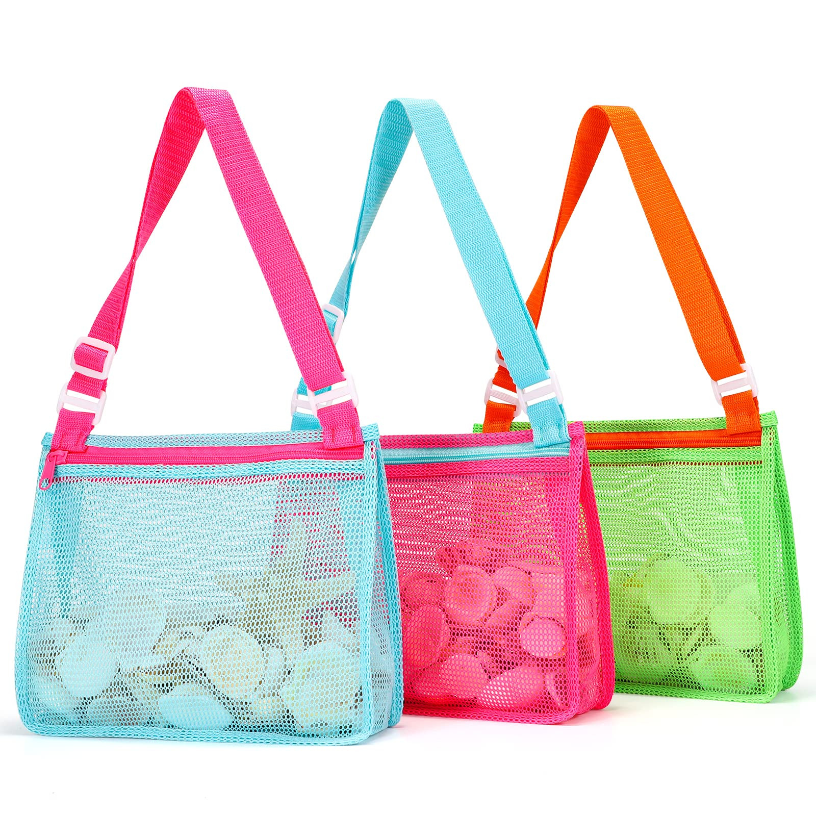 Tagitary Beach Toys Mesh Beach Bag Sand Toy Seashell Collecting Bag Pool Bag Swimming Beach Acces... | Amazon (US)