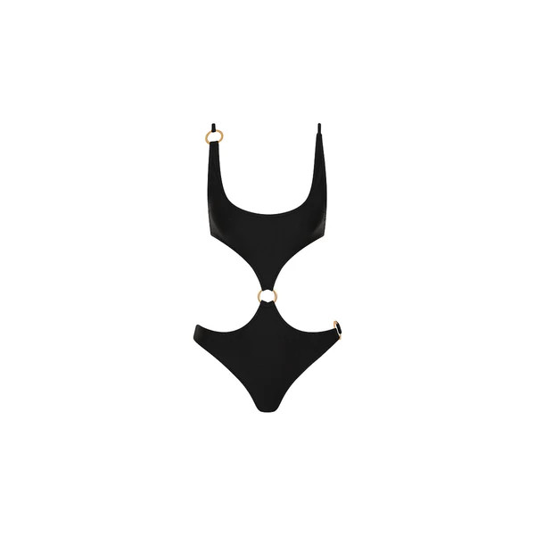 Retro Ring Cheeky One Piece - Twilight Black | Kulani Kinis US