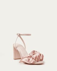 Sandra Bermuda Pink Ruffle Heel | Loeffler Randall