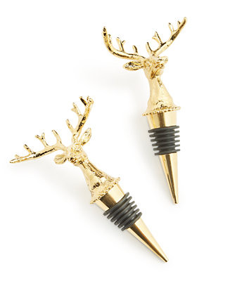 Martha Stewart Collection Holiday Reindeer Bottle Stoppers, Set of 2, Created for Macy's & Review... | Macys (US)